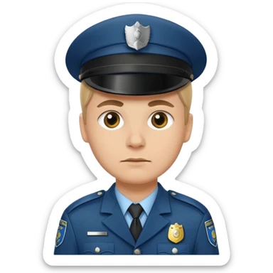 German police var sticker