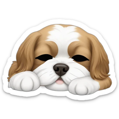 Shih tzu sleeping sticker