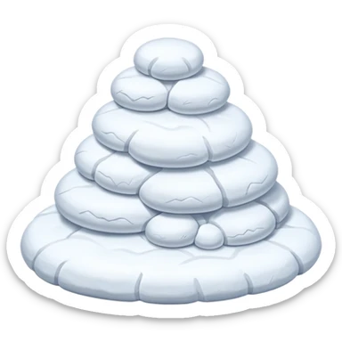 a Snow pile without face   sticker