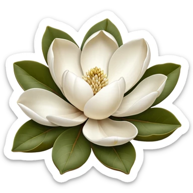 a magnolia bloom sticker