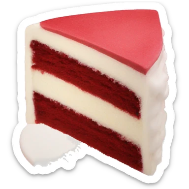 a slice red velvet cake cute sticker