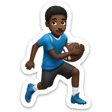 Black boy drilling football freestyle sticker
