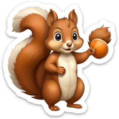A squirrel trading sticker