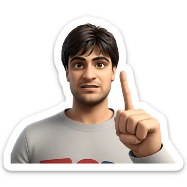 casual portrait of a man sticker