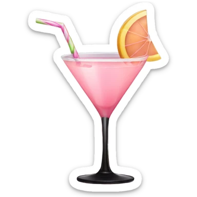 Halloween light pink cocktail  sticker