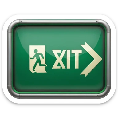 Exit Sign – green arrow,Subway Signs sticker