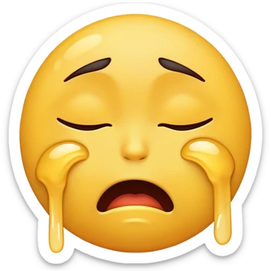 make a emoji strangling itself crying sticker