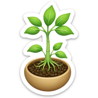 Sprout with no face just a sprout from a seed  sticker