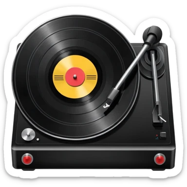 a record player spinning sticker