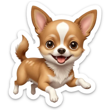 chihuahua jumping  sticker