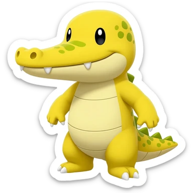yellow crocodile fakemon sticker