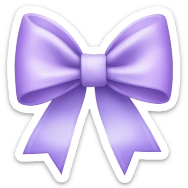 pastel purple bow sticker