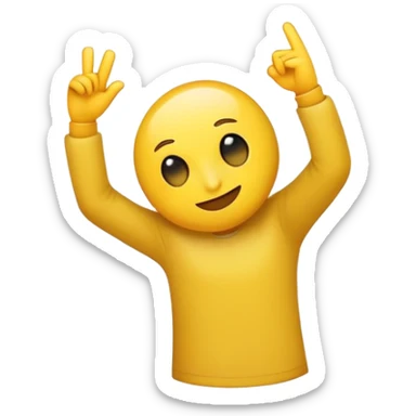 dabbing regular yellow emoji sticker