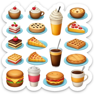 cafe food sticker