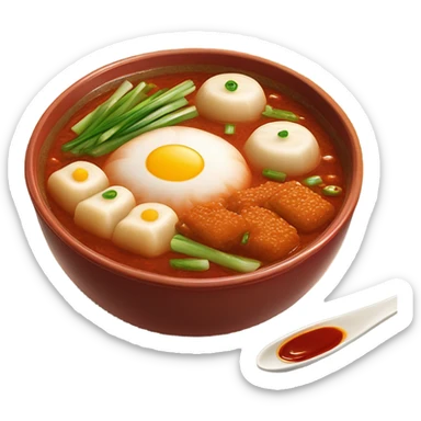 red hot bowl of tteokbokki sticker