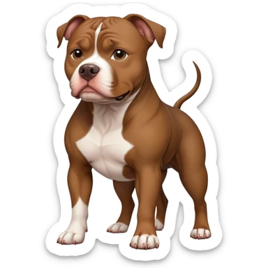 black and brown American bully pit bull sticker