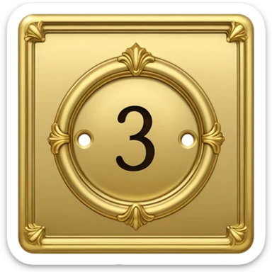 hotel room door number sticker