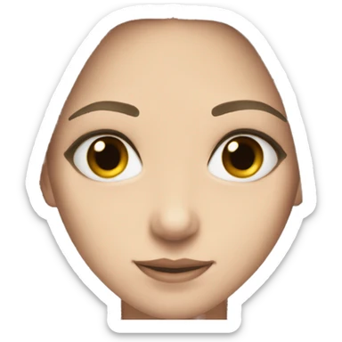 Pale brown eyes masc lesbian  sticker