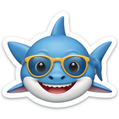 baby sharks wearing sunglasses  sticker
