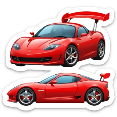 Make asports car emoji sticker
