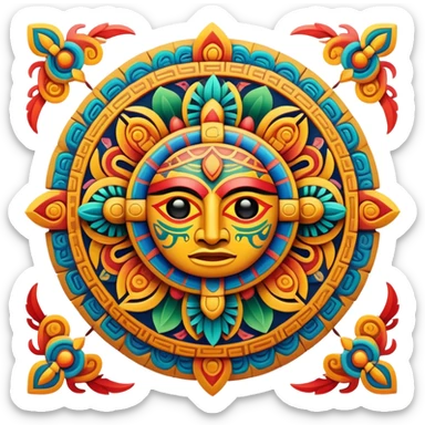 ARTE AZTECA MESOAMÉRICA sticker