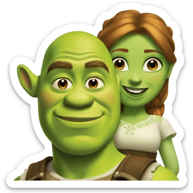 shrek and Fiona sticker