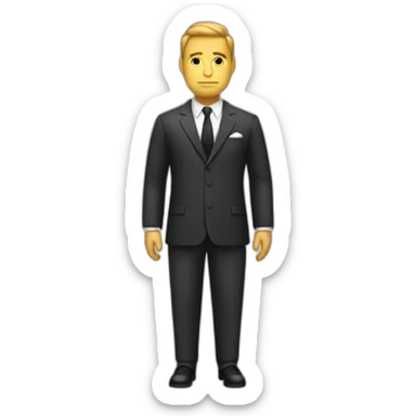 20s gangster full body, white man overweight full suit sticker