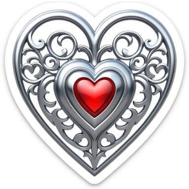 sorayama gothic ornament heart sticker