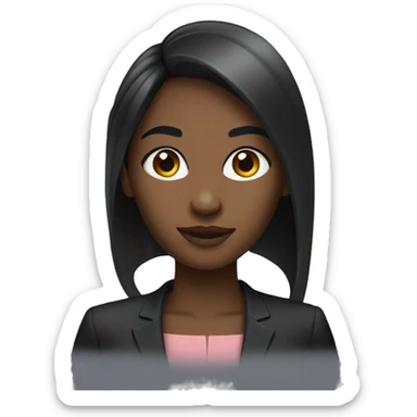 Classy black girl with straight hair  sticker