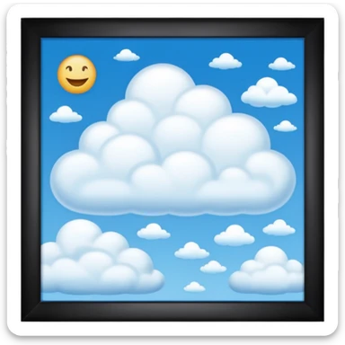 background with a happy blue sky with a few white clouds sticker
