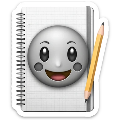 a pencil drawing in a notebook  sticker