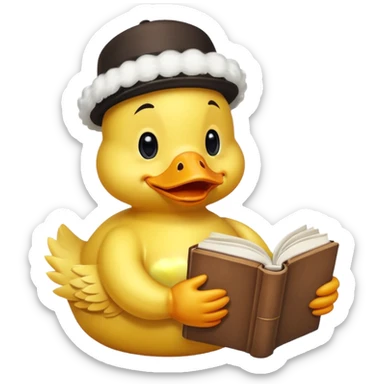 duck with book sticker