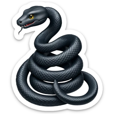 Black snake sticker