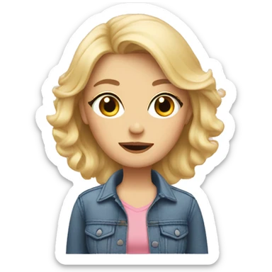 Blonde hair women whos a mum and a desig sticker