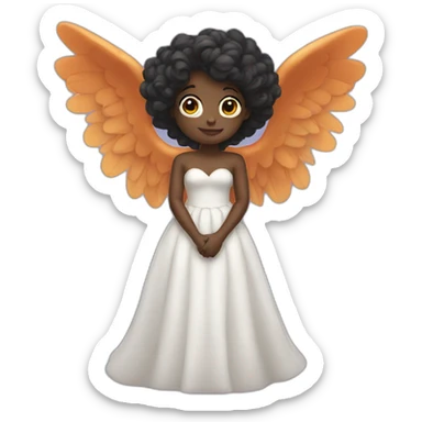 Black Angel of love like Pixar  sticker