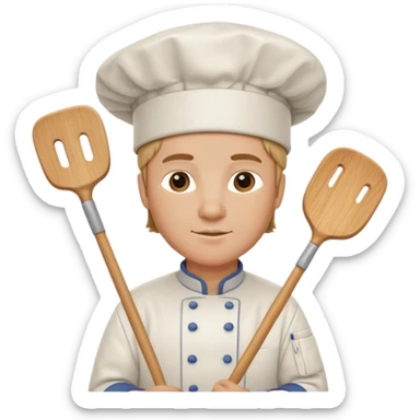 King Hockey player chef sticker
