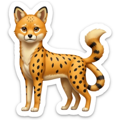 Cheetah-serval-shiba-inu-hybrid, full body sticker