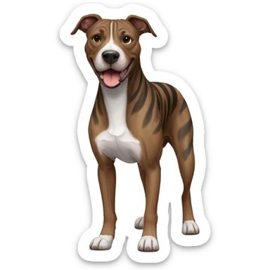 Pitbull greyhound mix brindle  sticker