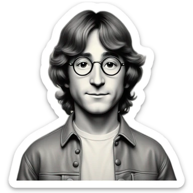 Young John Lennon sticker
