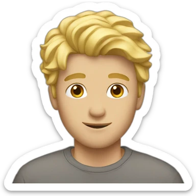 21 year guy with blonde fair sticker