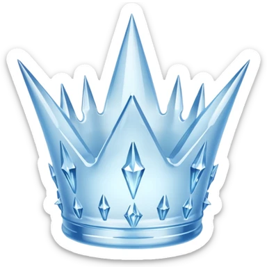 ice crown with only 3 spikes sticker
