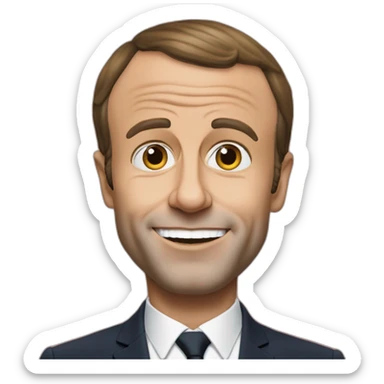 Emmanuel Macron habillé comme un rappeur sticker