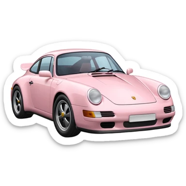 pale pink porsche  sticker
