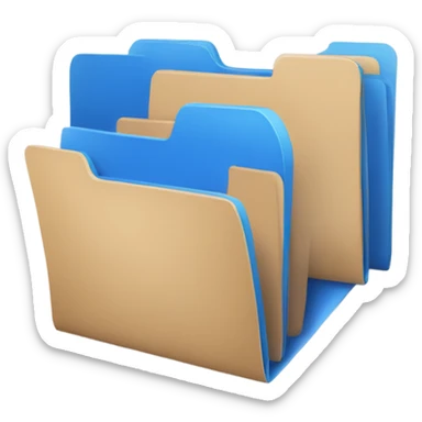a blue folders sticker