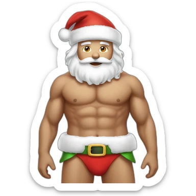 Santa-sexy-shirtless sticker