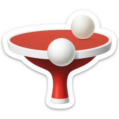 Ping pong ball in the air on way into red solo cup which is on a table sticker