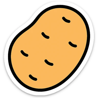 color outline icon of a potato sticker
