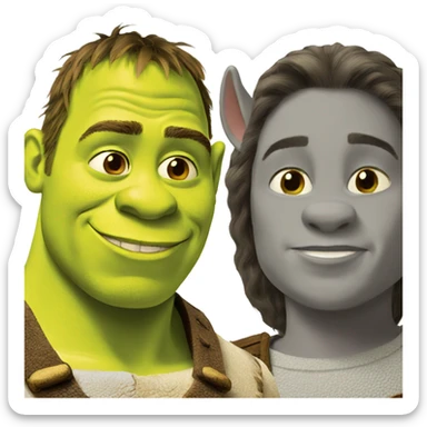 Shrek and donkey sticker