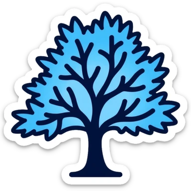 UK Conservative Party oak tree logo blue sticker