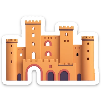 Chan Chan adobe city walls, Chimu architecture sticker